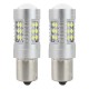 Set 2 Becuri  Auto, P21W, BA15s, 1156, CANBUS, 24 SMD, 12/24V, alb