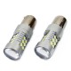 Set 2 Becuri  Auto, P21W, BA15s, 1156, CANBUS, 24 SMD, 12/24V, alb