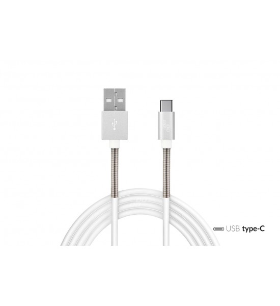 Cablu, USB la USB-C, Baseus Cafule, 2A, 3m, gri-negru Cablu, USB la USB-C, Baseus Cafule, 2A, 3m, gri-negru