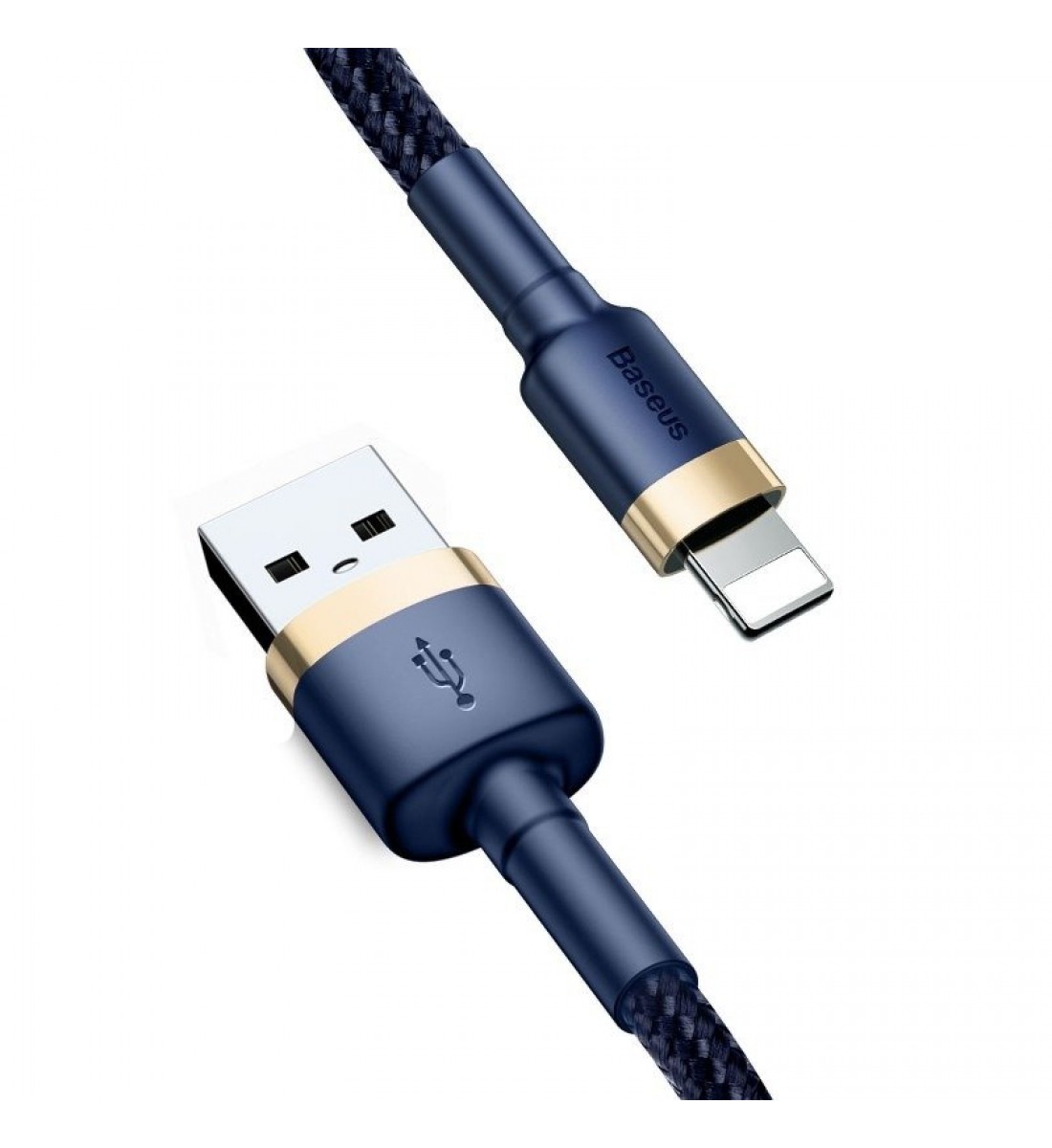 Cablu, USB, 1.5A, 2m, albastru și auriu