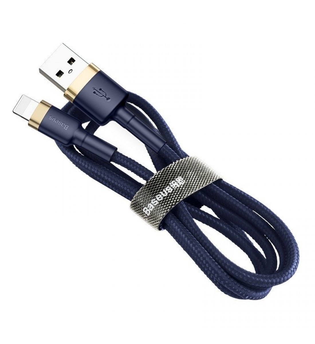 Cablu, USB, 1.5A, 2m, albastru și auriu