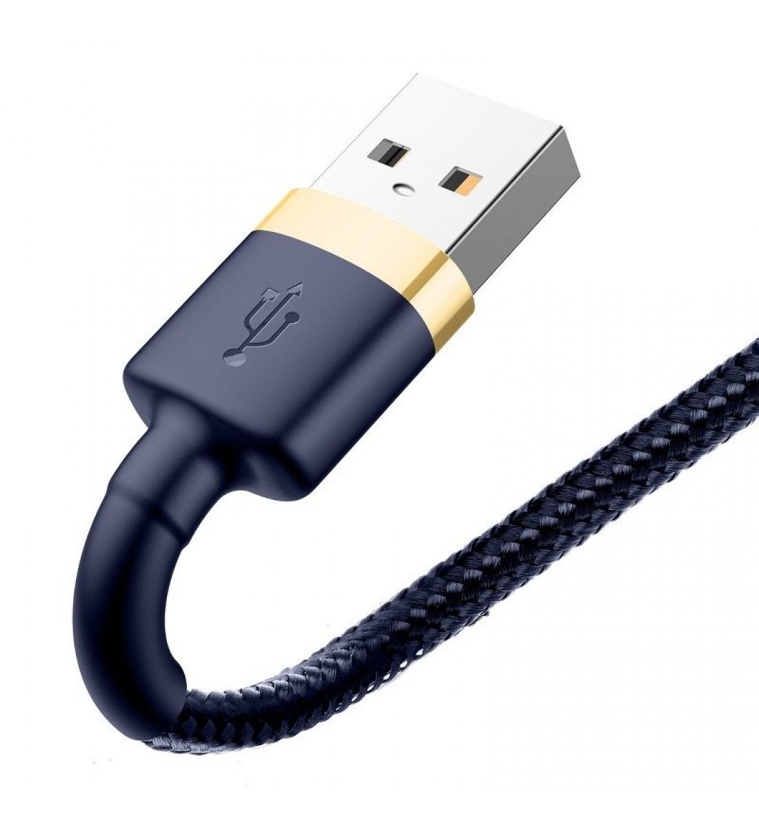 Cablu, USB, 1.5A, 2m, albastru și auriu