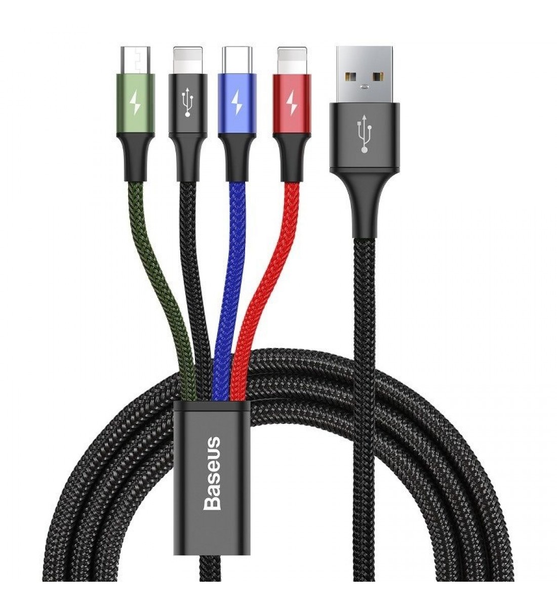 Cablu, USB 4 +1, negru, USB-C, 3.5 A, 1.2 m