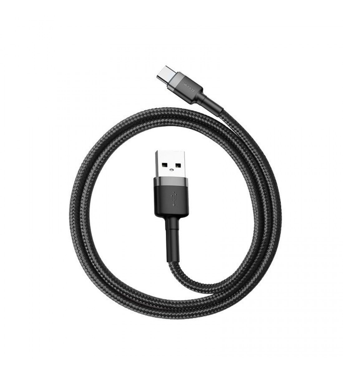 Cablu USB la USB-C, Baseus Cafule, 2A, 3m, Gri-Negru