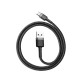 Cablu USB la USB-C, Baseus Cafule, 2A, 3m, Gri-Negru