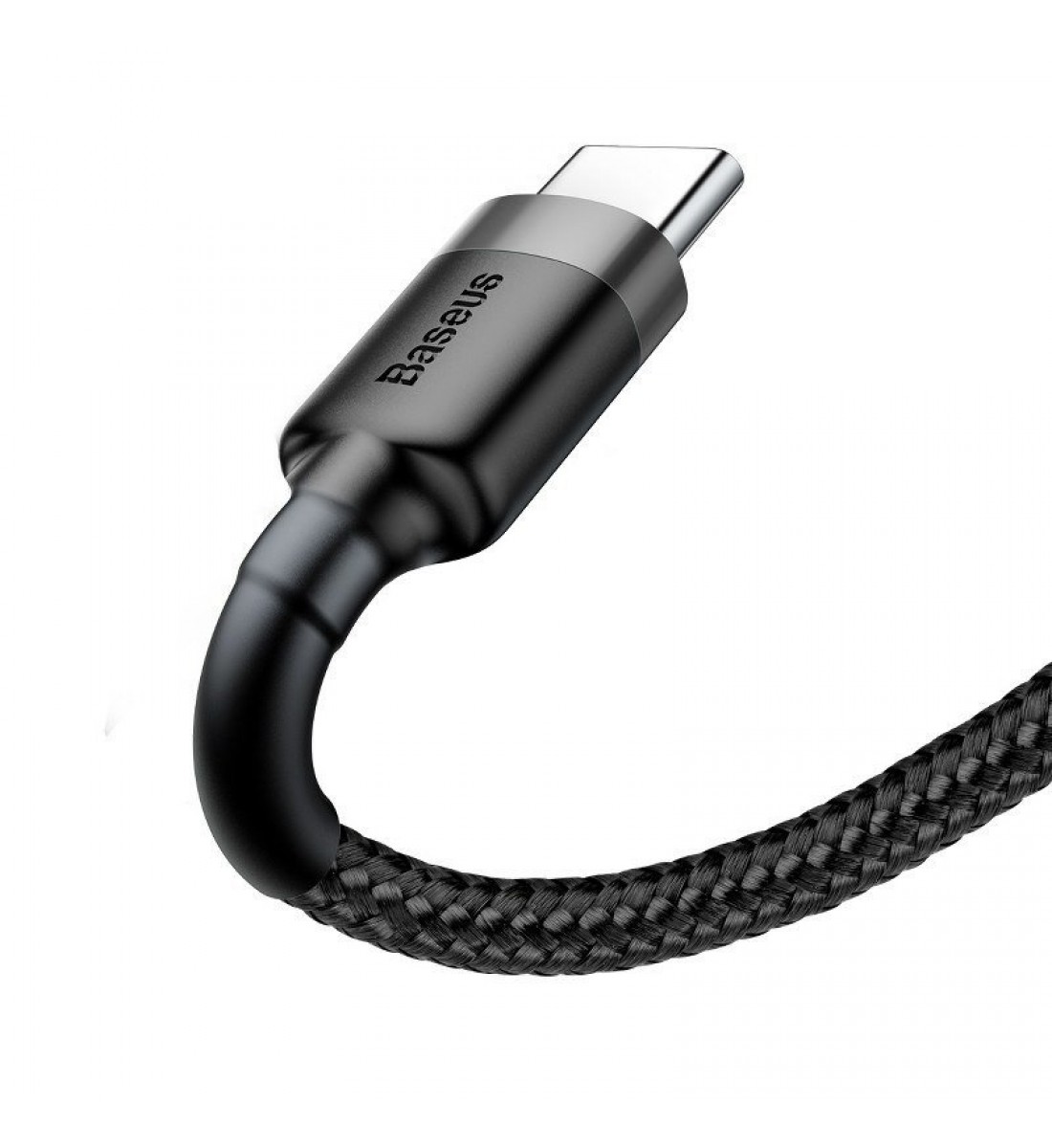 Cablu USB la USB-C, Baseus Cafule, 2A, 3m, Gri-Negru