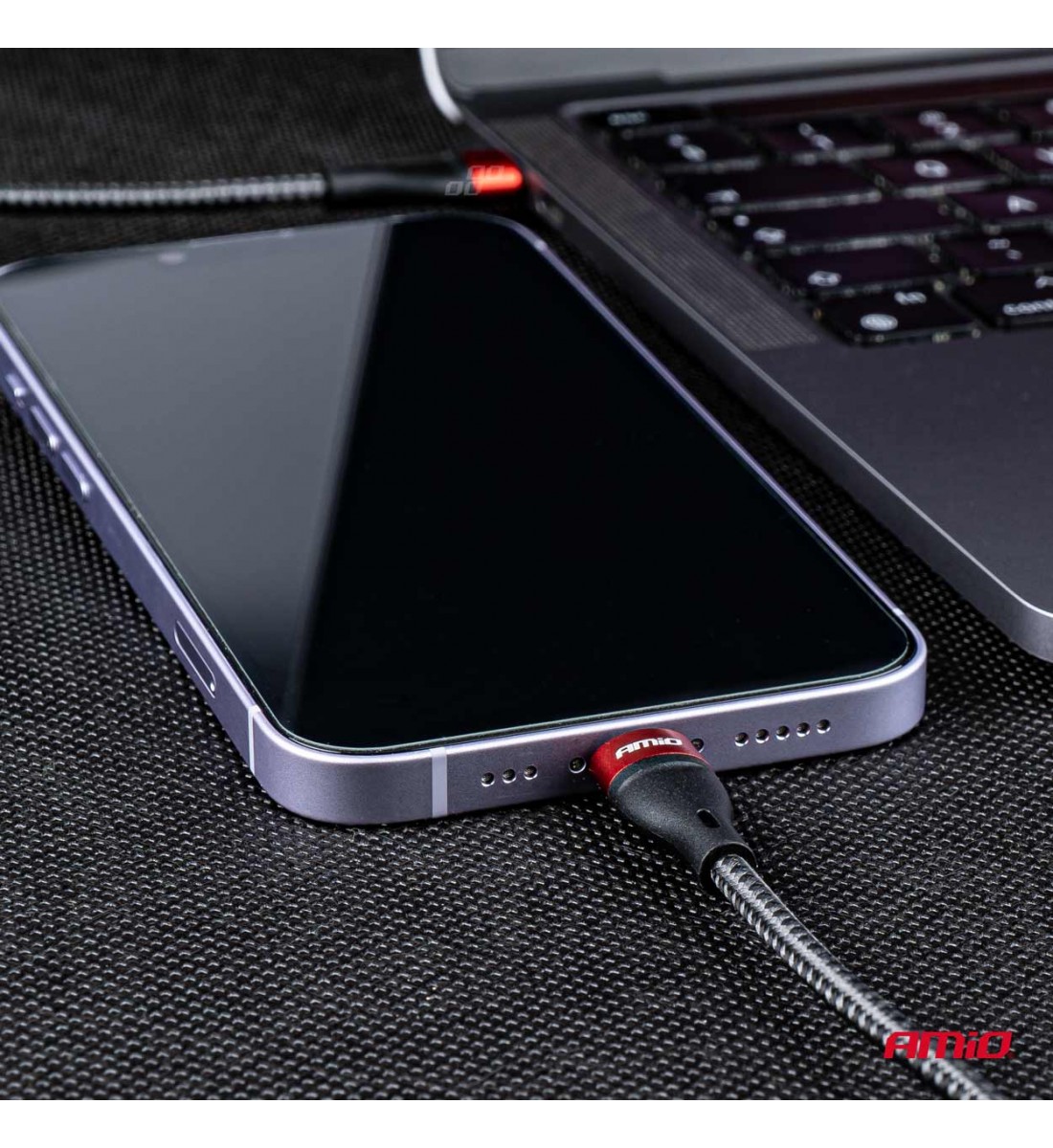 Cablu iPhone Lightning la USB-C, Baseus Cafule, 2A, Gri-Negru