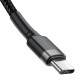 Cablu USB-C la USB-C, 20V / 3A, 2m negru-gri