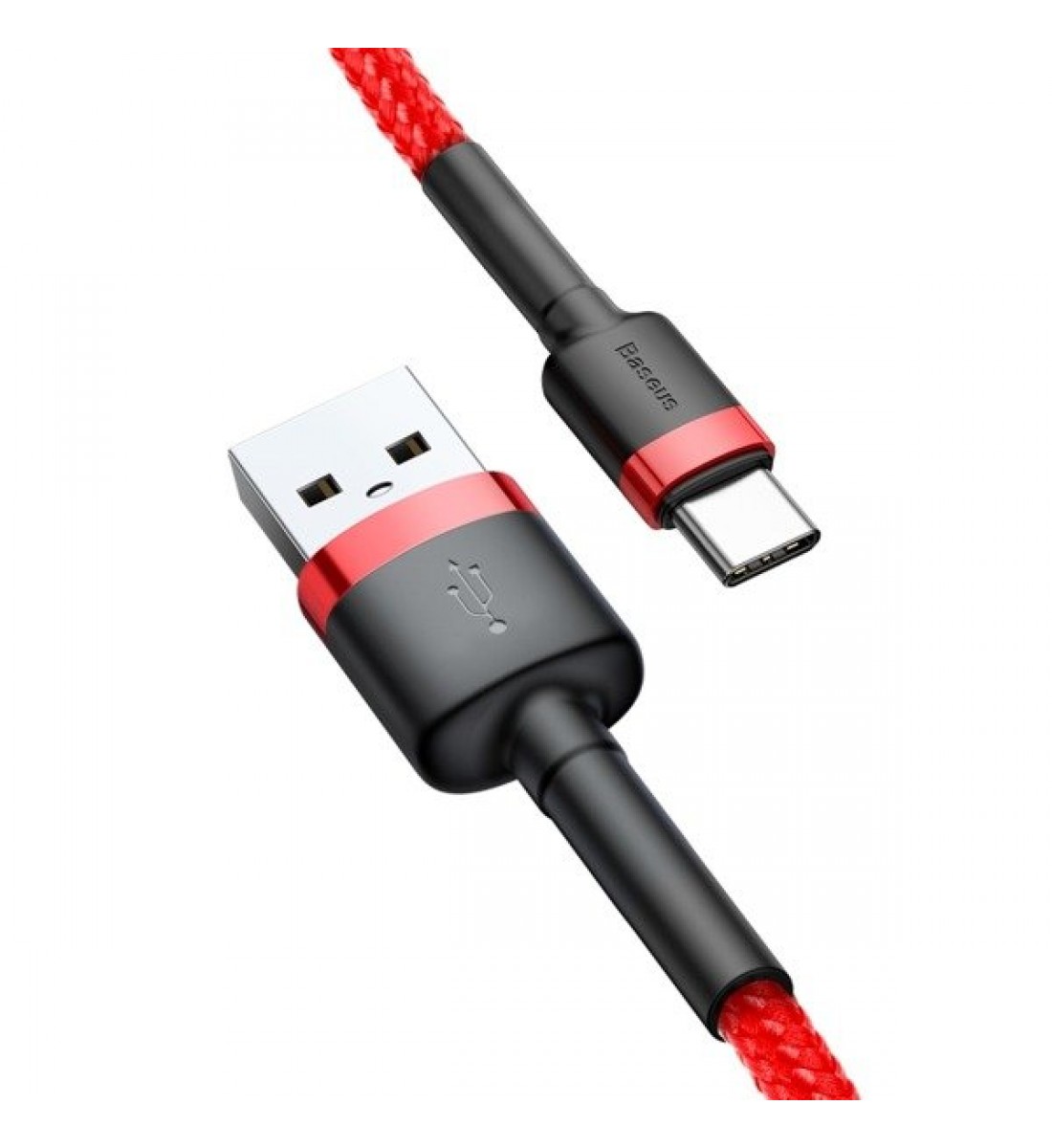 Cablu USB la USB-C, Baseus Cafule, 1.5A, 1m, Roșu