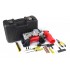 Compresor auto, metalic, 2 cilindri, 12V, HQ, geanta + Kit reparatie anvelope