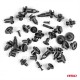 Set 620 piese, cleme, clipsuri si pini fixare auto, plastic