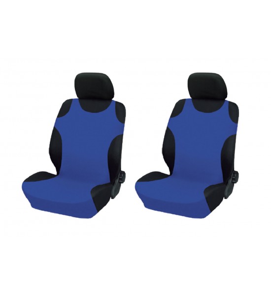 Set 2 huse scaun auto, tip maieu, din poliester , albastre