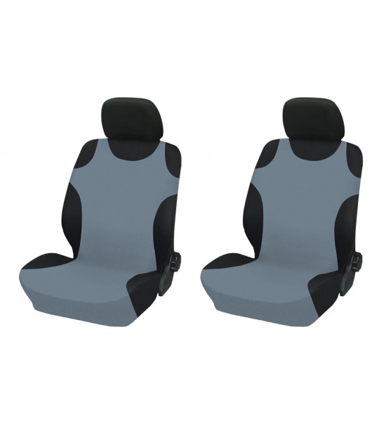 Set 2 huse scaun auto, tip maieu, din bumbac, gri Set 2 huse scaun auto, tip maieu, din bumbac, gri