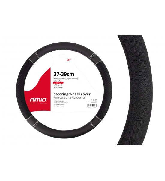 Husă volan, M, 37-39, textura neagra