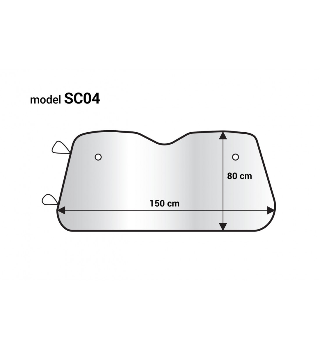 Parasolar, argintiu, material EPE, 150x80 cm