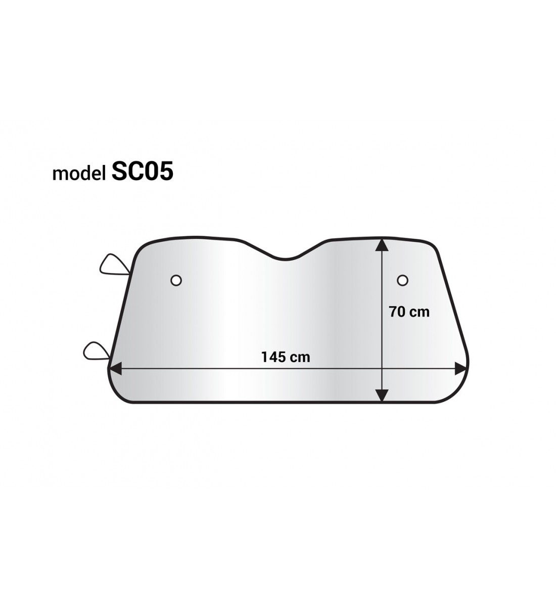 Parasolar, argintiu, material EPE, 145x70 cm Parasolar, argintiu, material EPE, 145x70 cm