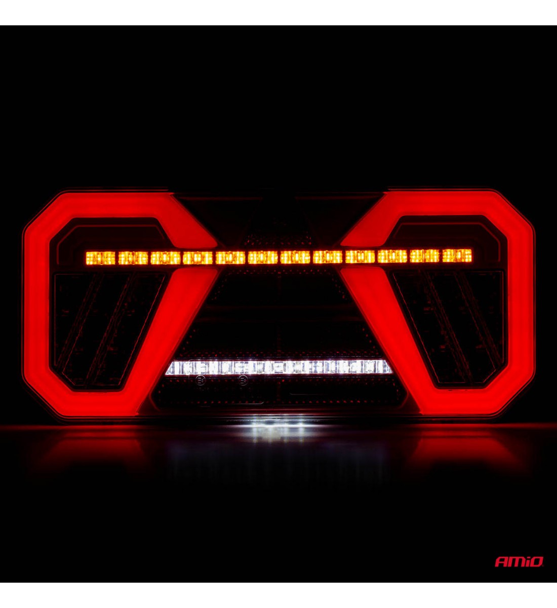 Lampă spate, combinată, cu LED, AMiO, RCL-04-L, dinamică stânga