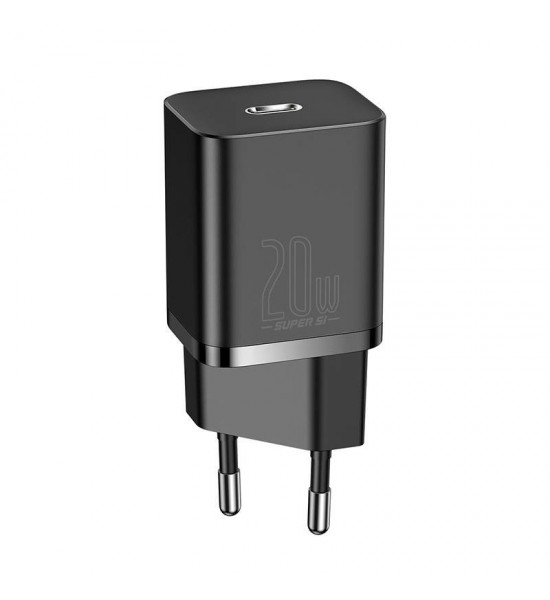 Incarcator priza, Baseus Super Si Quick Charger, 1 x USB C, 20W, negru