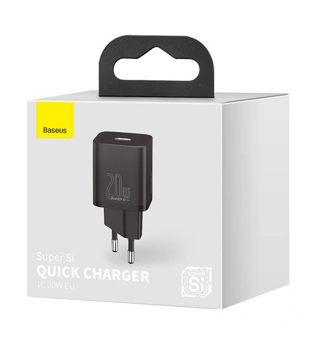 Incarcator priza, Baseus Super Si Quick Charger, 1 x USB C, 20W, negru