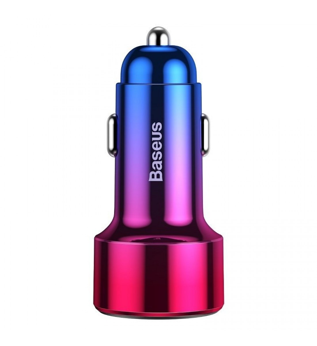 Incarcator de masina, Baseus Magic, 2x USB,  3.0, 45W, roșu-albastru