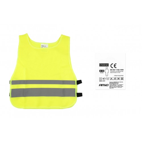 Vesta reflectorizanta pentru copii, galbena