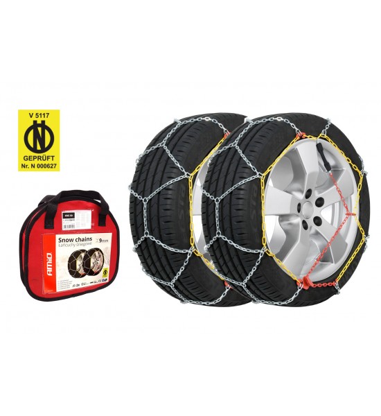 Set 2 lanturi auto pentru zapada, 9mm, geanta de transport, KNS-60