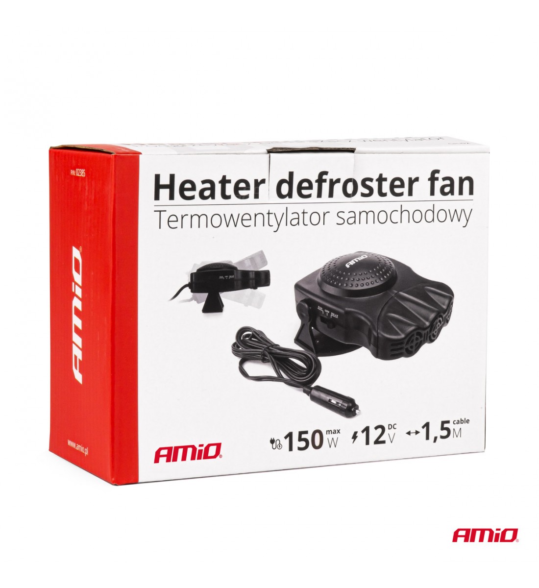 Aeroterma auto cu incalzire rapida, Lungime cablu: 1,5 m, 12V, 150W, 13A, ABS