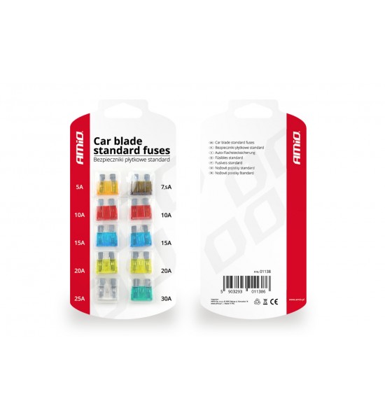 Siguranțe auto, set, standard, 10 buc