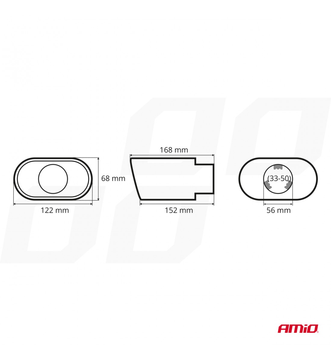 Ornament toba eșapament, universal, oțel inoxidabil, cromat, 33-50 mm Ornament toba eșapament, universal, oțel inoxidabil, cromat, 33-50 mm
