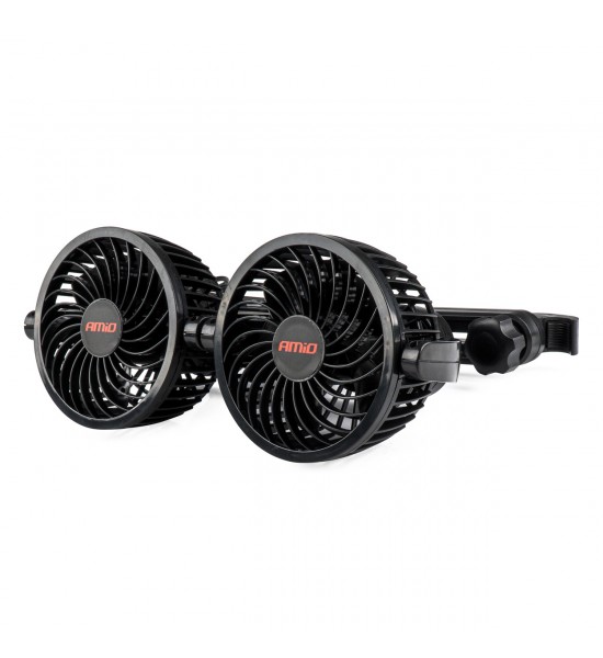 Ventilator auto pentru tetieră cu încărcător USB 2x4" 12V Ventilator auto pentru tetieră cu încărcător USB 2x4" 12V