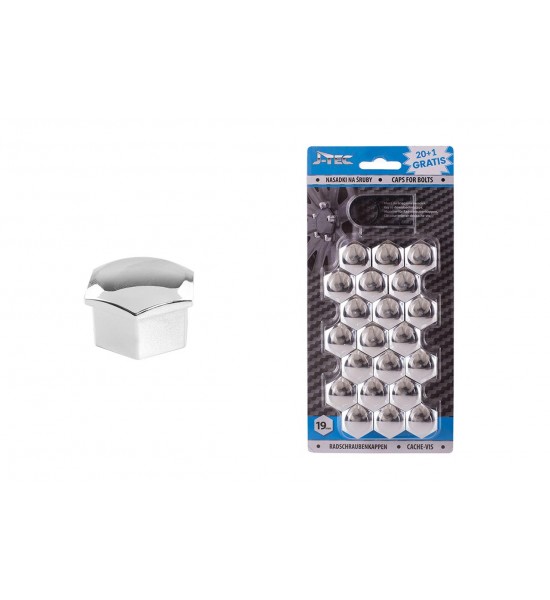 Capace prezoane, 21 buc, 19 mm, crom Capace prezoane, 21 buc, 19 mm, crom