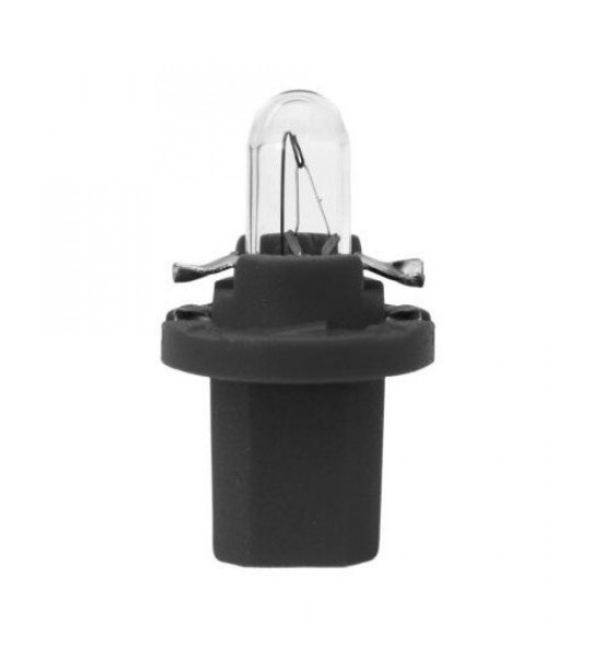 Bec Halogen Auto, T5, B8.5D, 12V, 12W, negru
