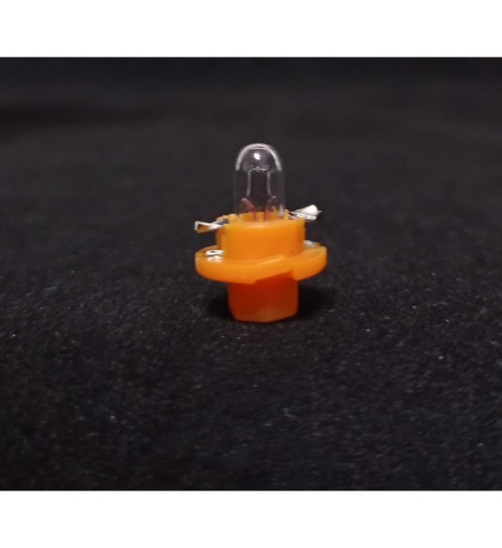 Bec Halogen Auto, T4.7, BX8.4D, 12V, 1.1W, portocaliu