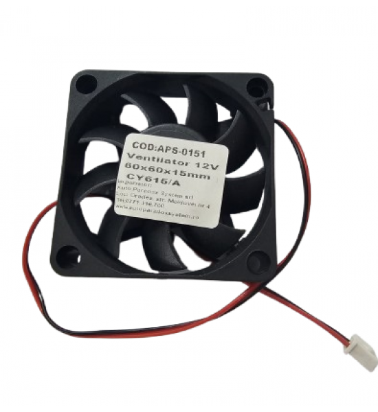 Ventilator 12V 60x60x15mm CY615/A