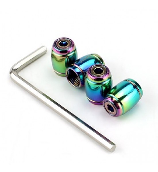 Set capacele valva auto, universale, anti furt, multicolor Set capacele valva auto, universale, anti furt, multicolor