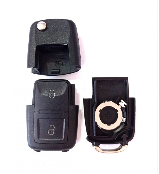 Carcasa Cheie Briceag VW Golf 2 but rotunde  cu locas de baterie 2032 Carcasa Cheie Briceag VW Golf 2 but rotunde  cu locas de baterie 2032