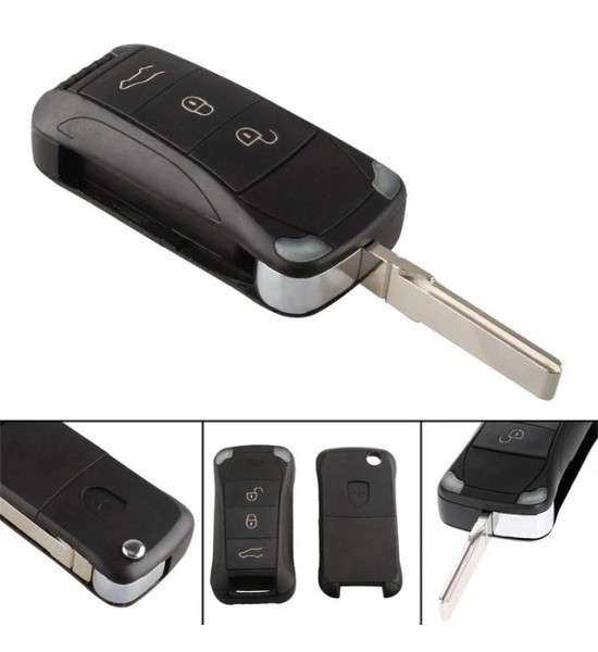 Carcasa cheie Porsche briceag 3 butoane Carcasa cheie Porsche briceag 3 butoane