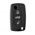Husa Silicon Carcasa Cheie, Citroen, 3 butoane cu emblema, SIL 080