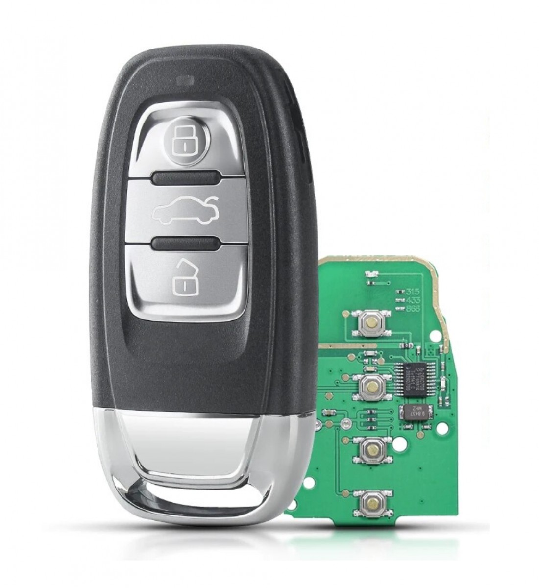 Cheie Smartkey Audi 3 but completa cu electronica si cip 433 mhz