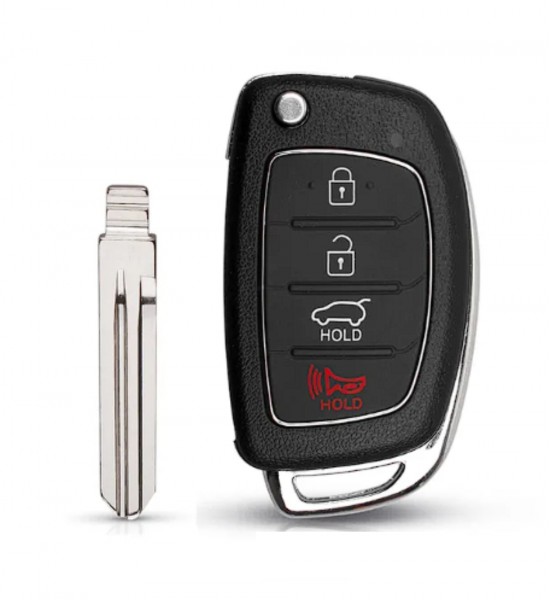 Carcasa cheie briceag Hyundai IX35, 3+ 1 but, lamela cu taietura pe stanga