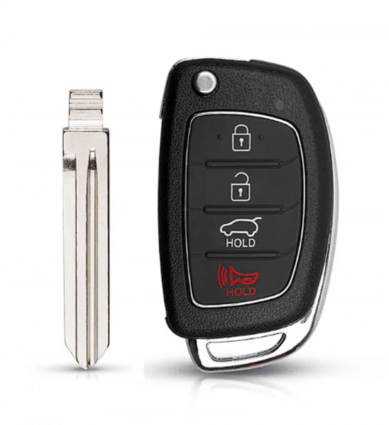 Carcasa cheie briceag Hyundai IX35, 3 +1 but, lamela cu taietura pe dreapta