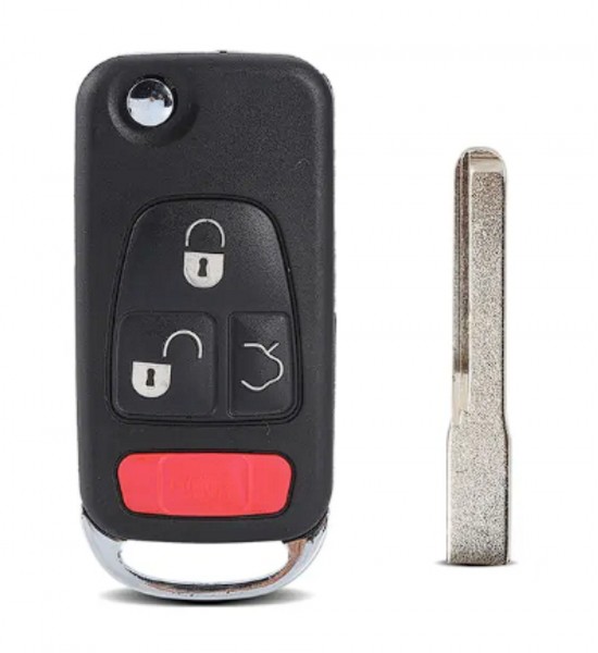 Carcasa cheie, Mercedes, briceag, 3+1 but ,lamelă HU64