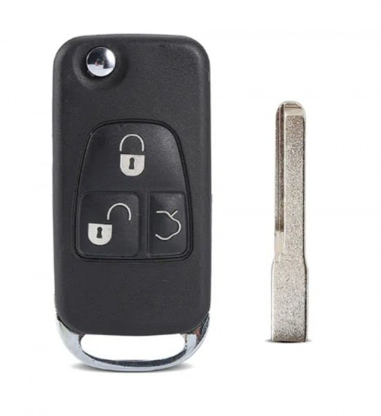 Carcasa cheie, Mercedes, briceag, 3 butoane, lamelă HU 64