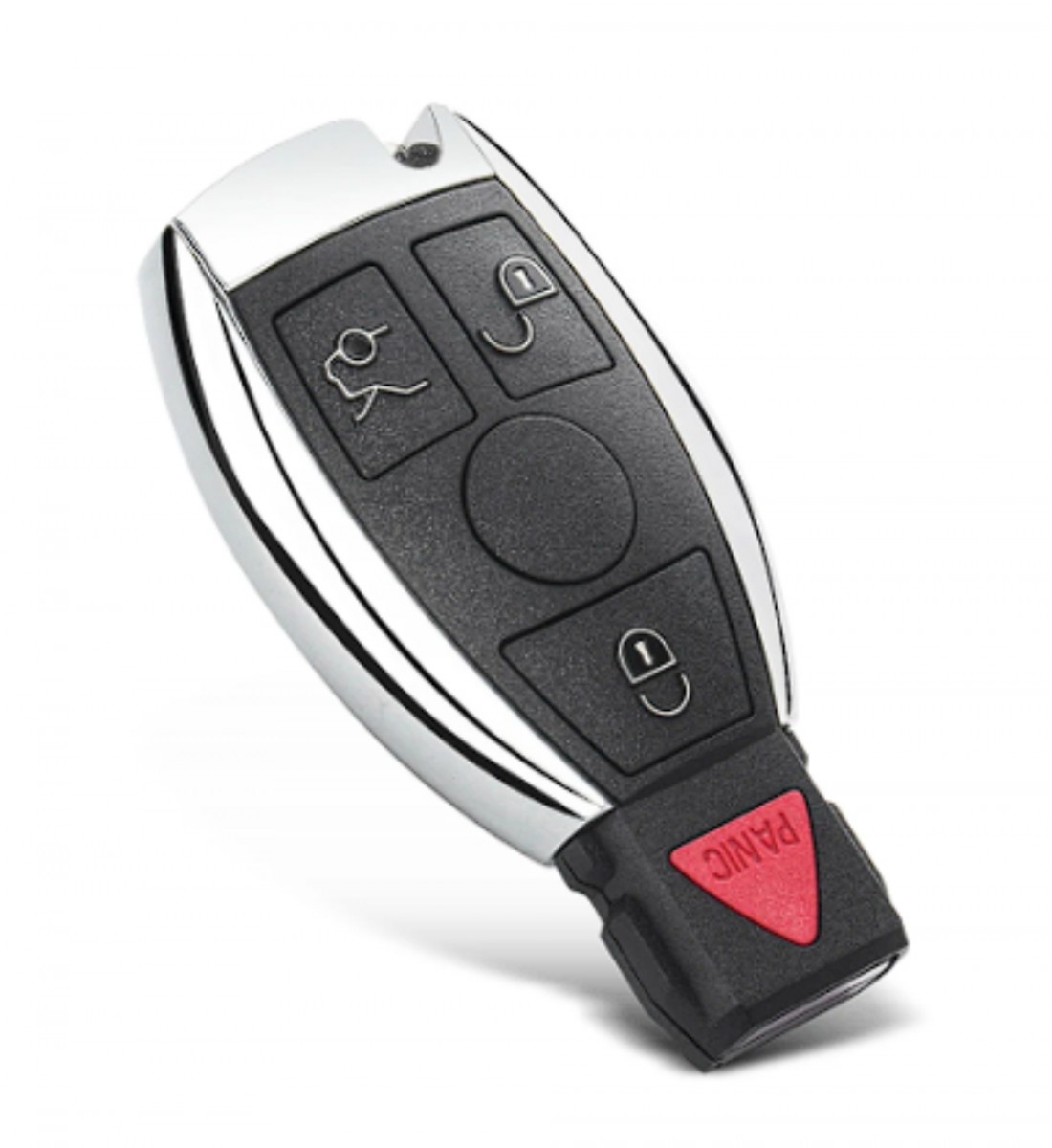 Carcasă cheie, Mercedes, 3+1 buton panică, fără lamelă Carcasă cheie, Mercedes, 3+1 buton panică, fără lamelă