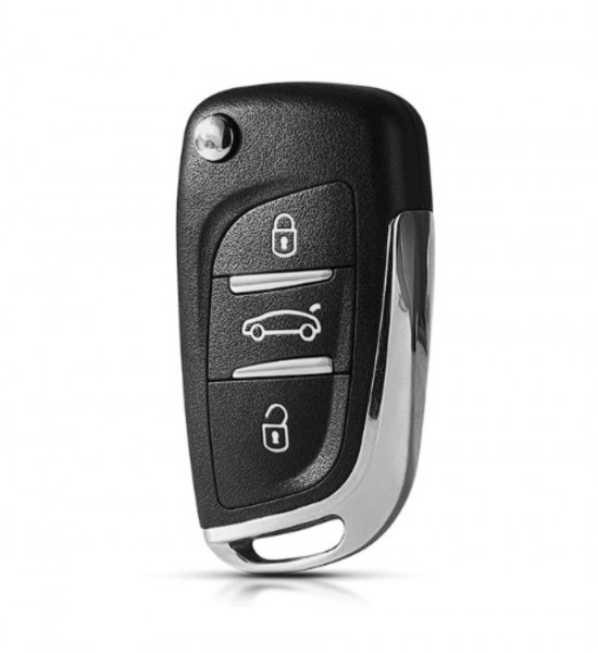 Cheie completa Peugeot, 3 but, cu electronica si cip, ID46, 434Mhz, lamela NE72