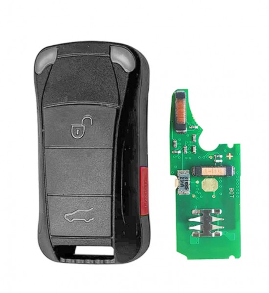 Carcasa cheie Porsche 2+1 but cu electronica, lamela HU66 Carcasa cheie Porsche 2+1 but cu electronica, lamela HU66