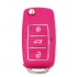 Carcasa cheie briceag VW, 3 butoane, roz-magenta Design NOU