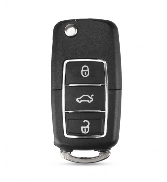 Carcasa VW briceag negru cu crom fara locas de baterie