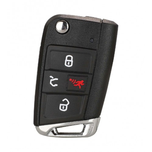 Carcasa cheie 4 but , after market  cu lamela HU75T , compatibil cu VW