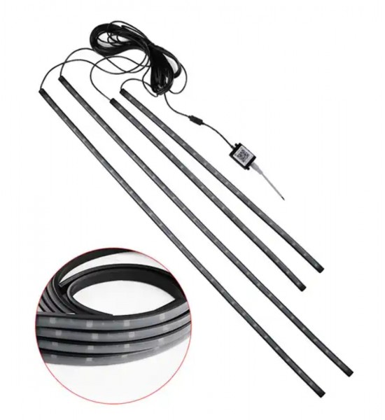 Kit Iluminare Sub Masina, RGB, control din telefon, 2 buc x 90 cm si 2 buc x 120 cm Kit Iluminare Sub Masina, RGB, control din telefon, 2 buc x 90 cm si 2 buc x 120 cm
